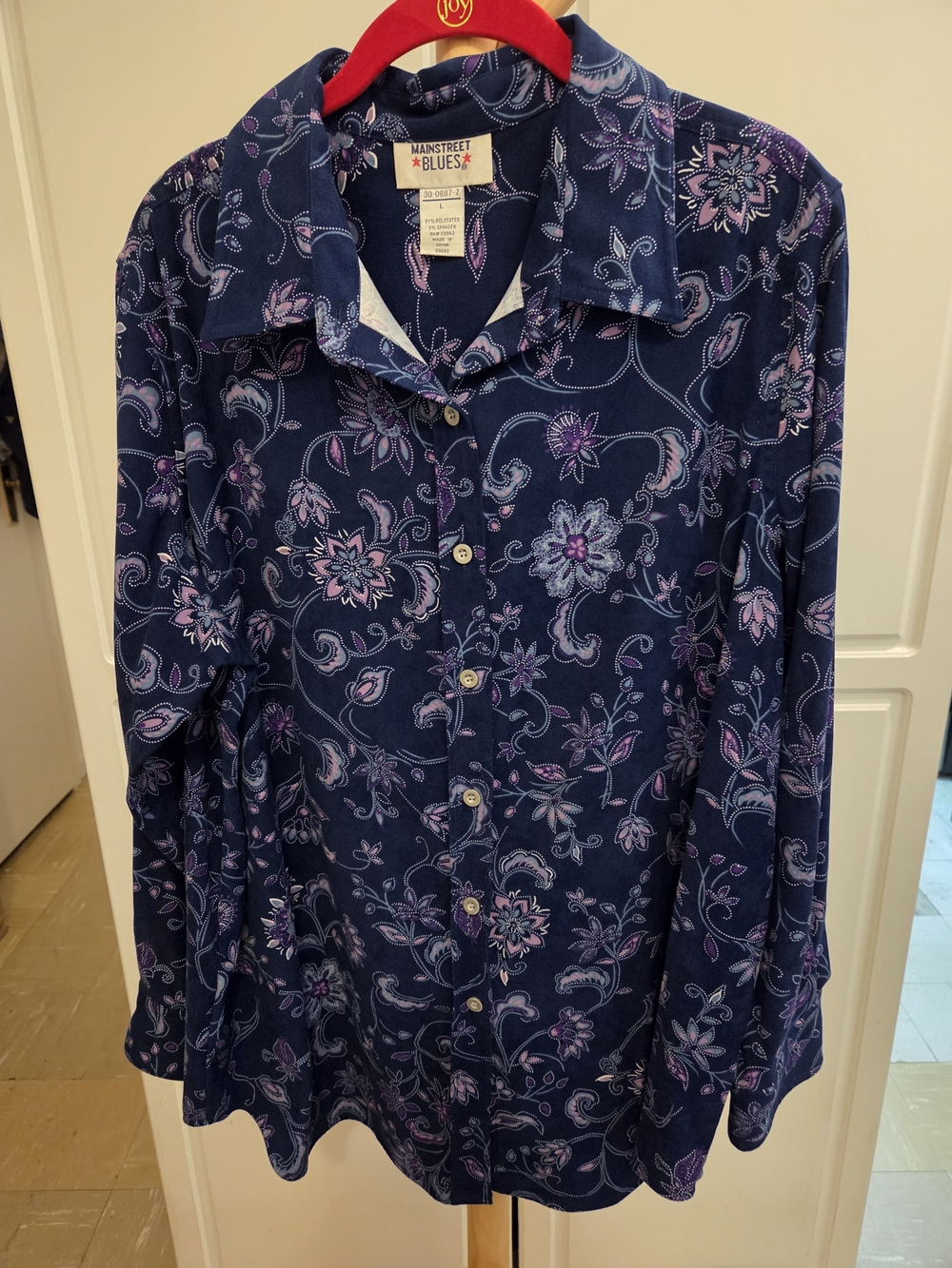 Mainstreet Blues Navy Floral Button-Down Shirt